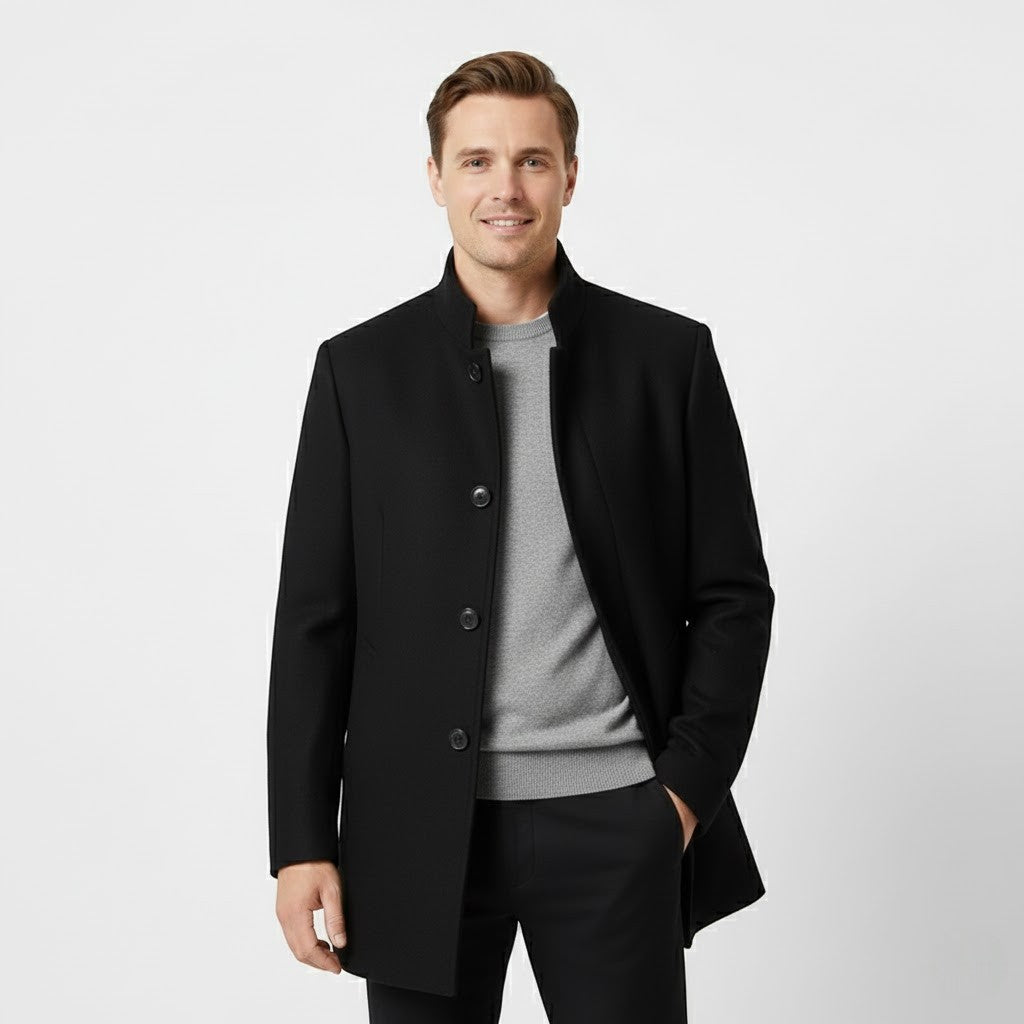 Manteau homme laine épaissie