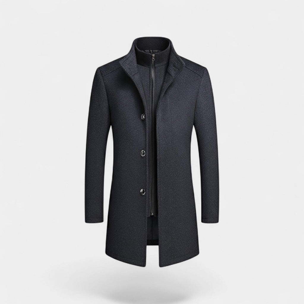 Manteau homme laine mi-long