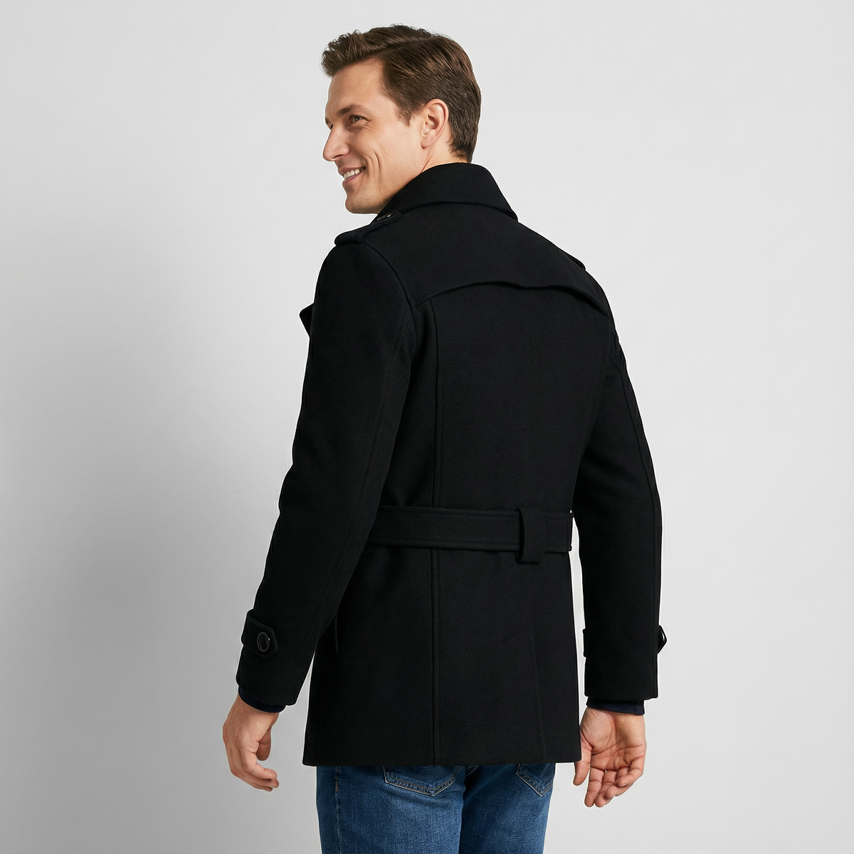 Manteau homme trench ceinturé