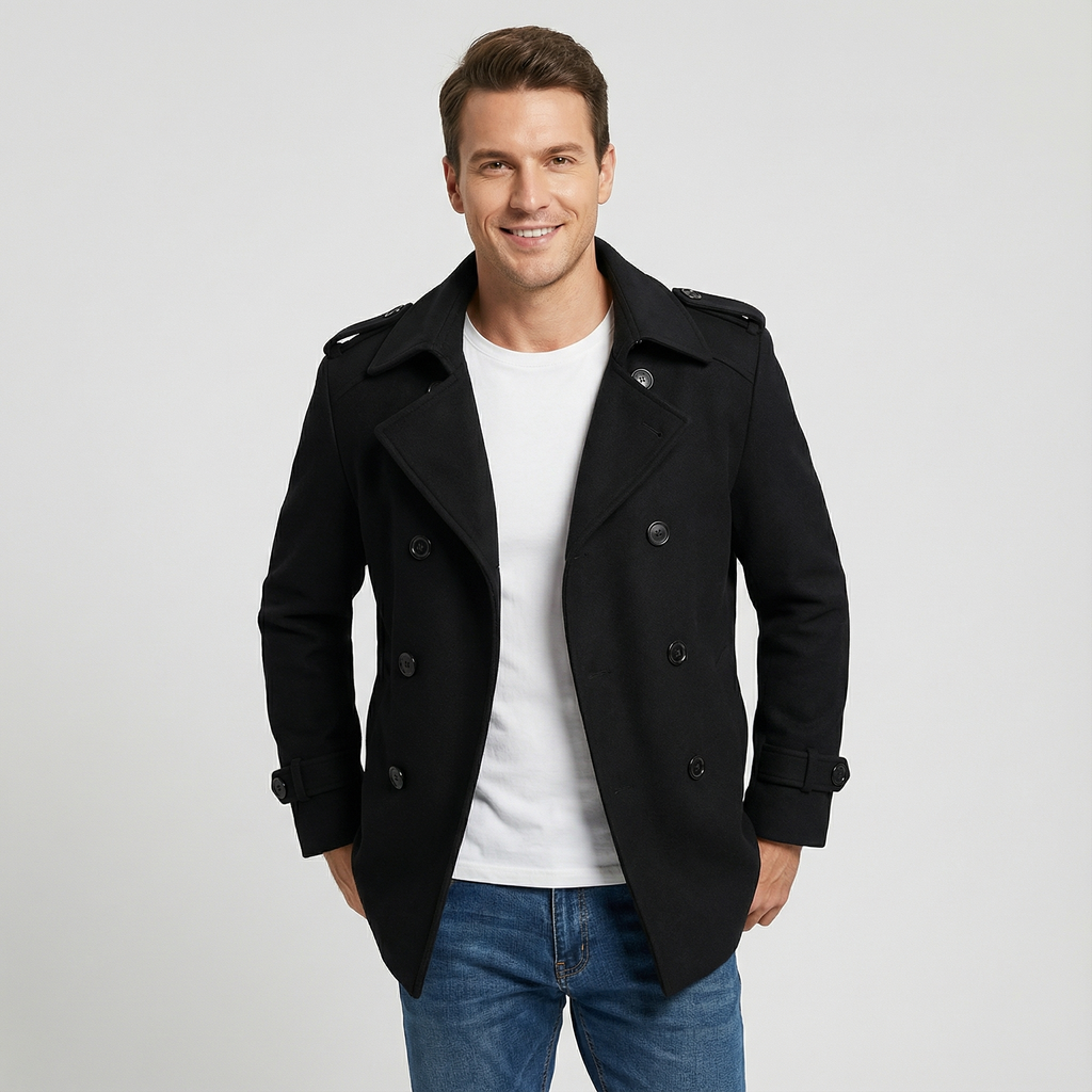 Manteau homme trench ceinturé