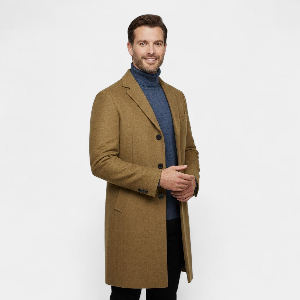 Manteau homme trench mi-long