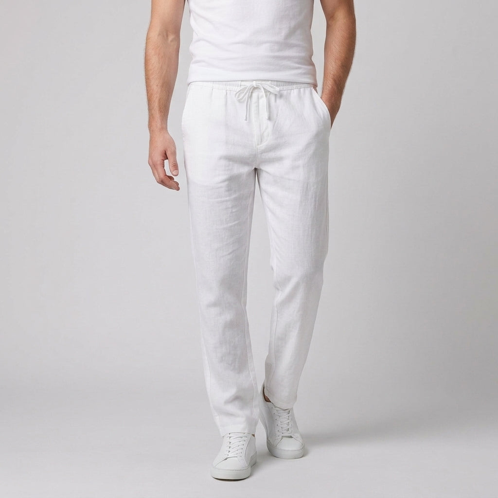 Pantalon décontracté à taille élastique pour hommes