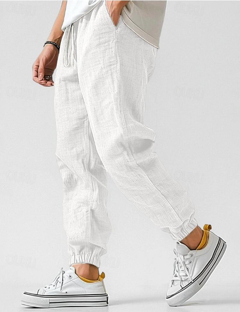 Pantalon lin hommes
