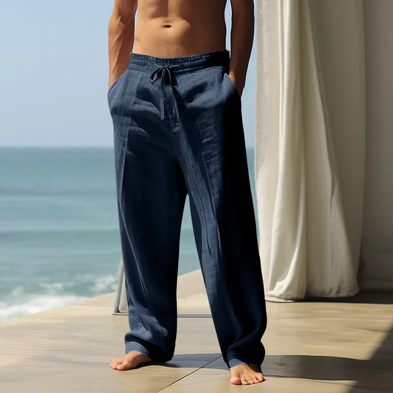 Pantalon lin hommes