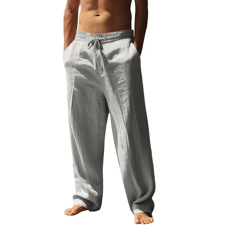 Pantalon lin hommes