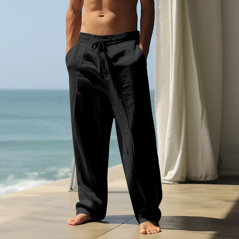 Pantalon lin hommes