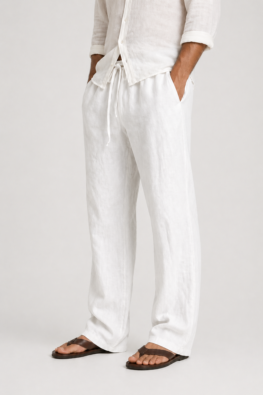 Pantalon lin hommes