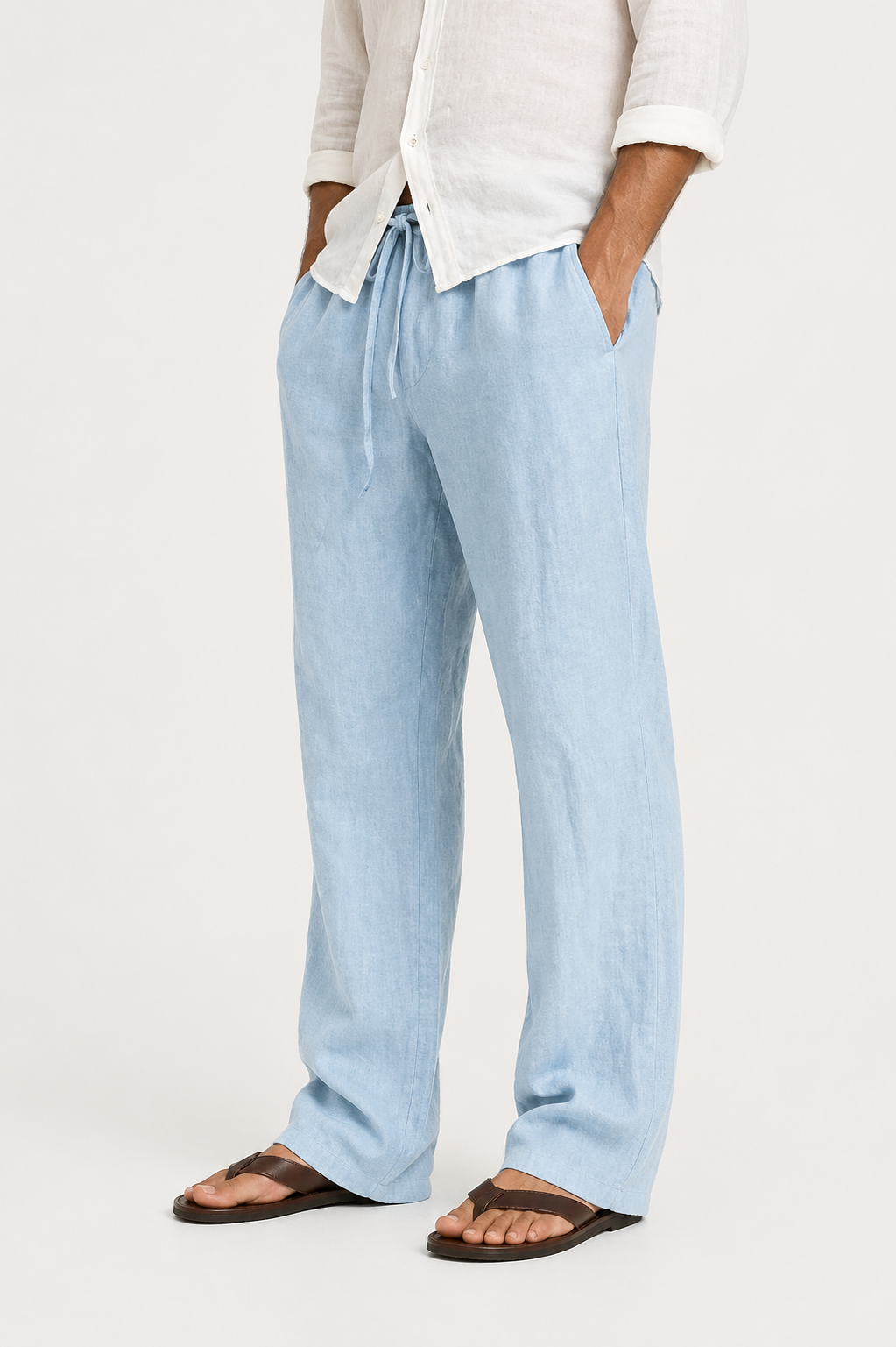 Pantalon lin hommes