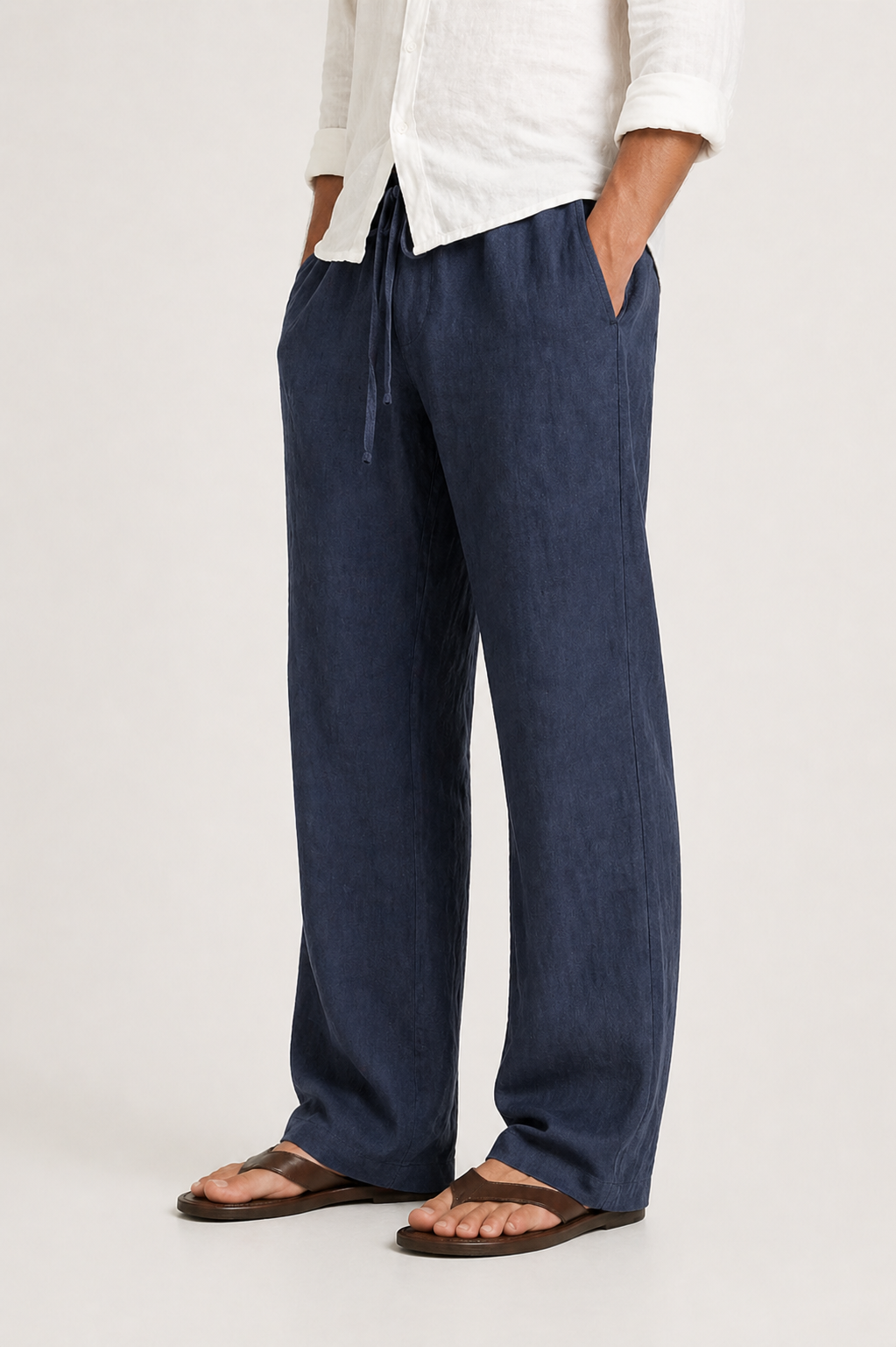 Pantalon lin hommes
