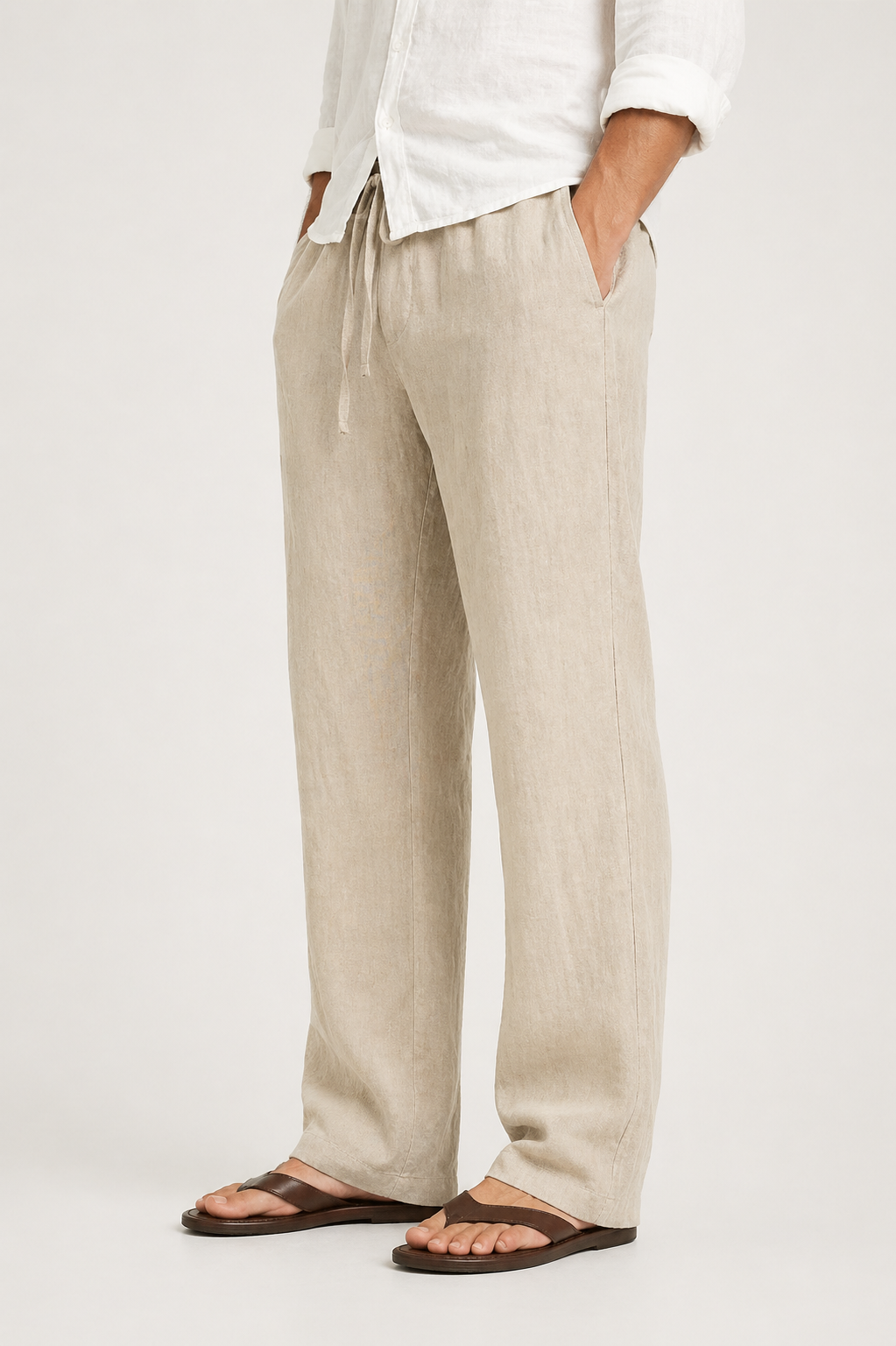 Pantalon lin hommes