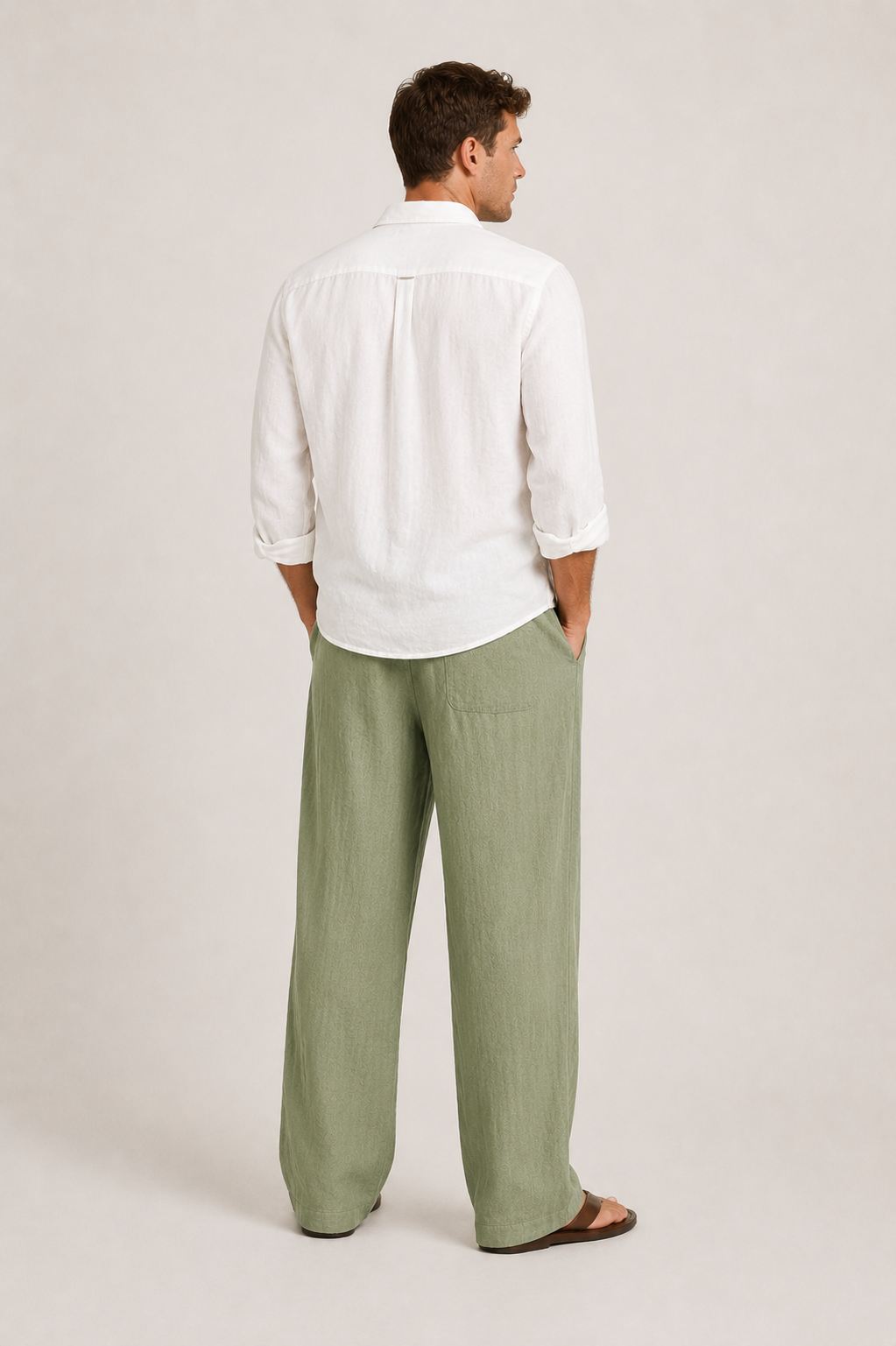 Pantalon lin hommes