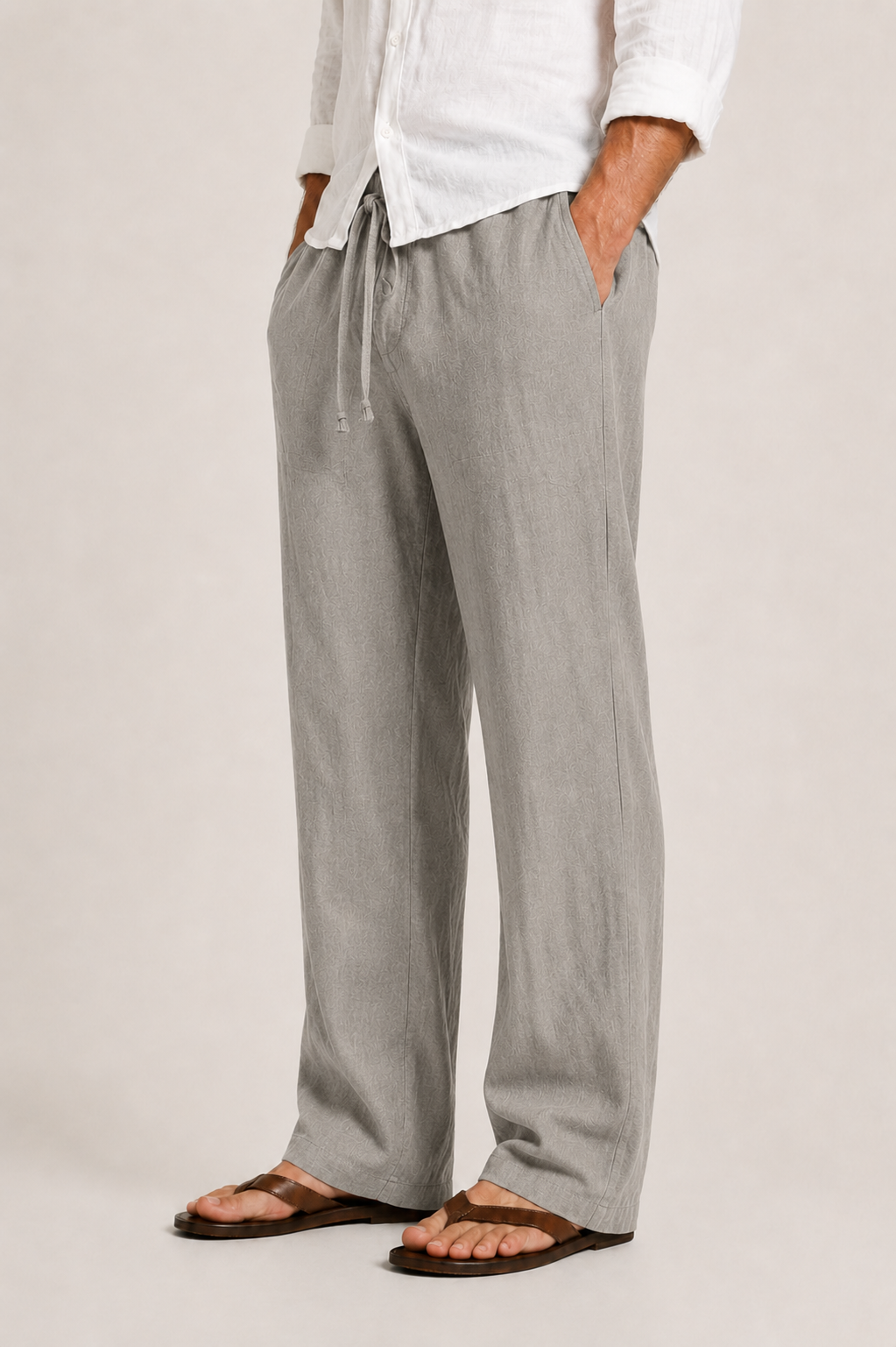Pantalon lin hommes