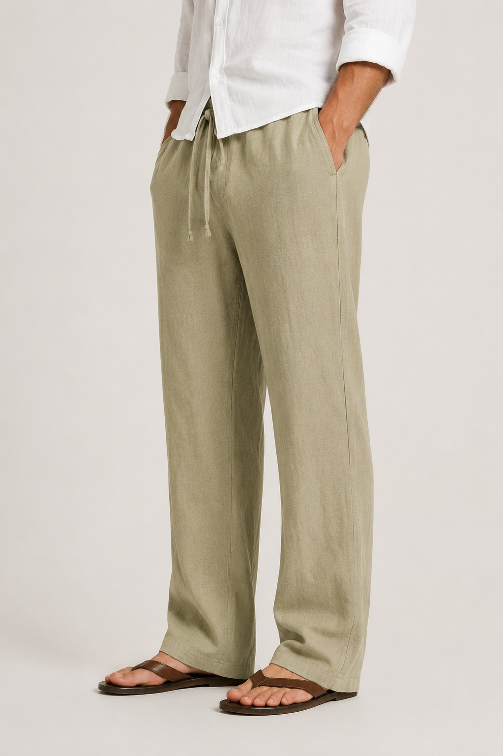 Pantalon lin hommes