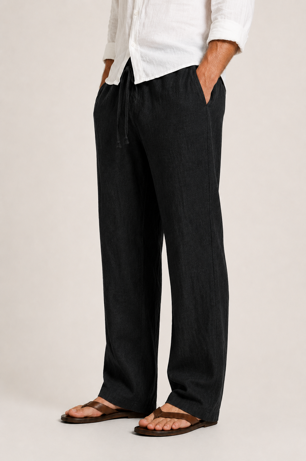 Pantalon lin hommes
