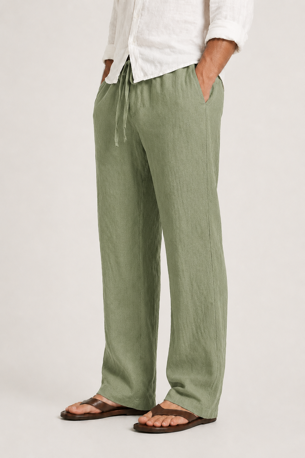 Pantalon lin hommes