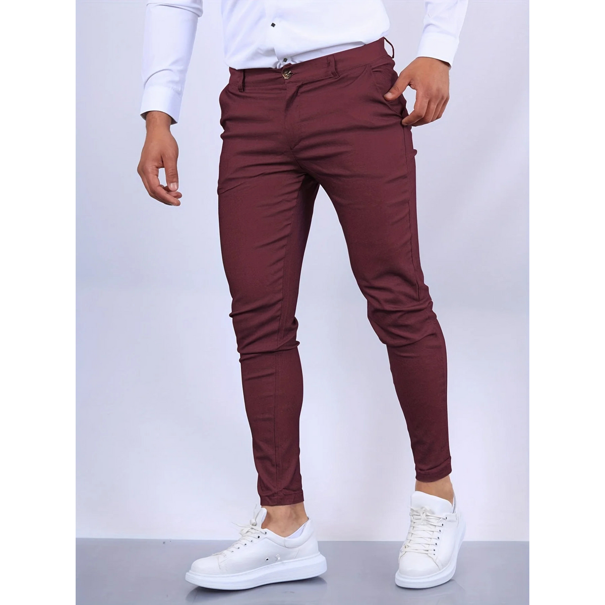 Pantalon slim business pour homme
