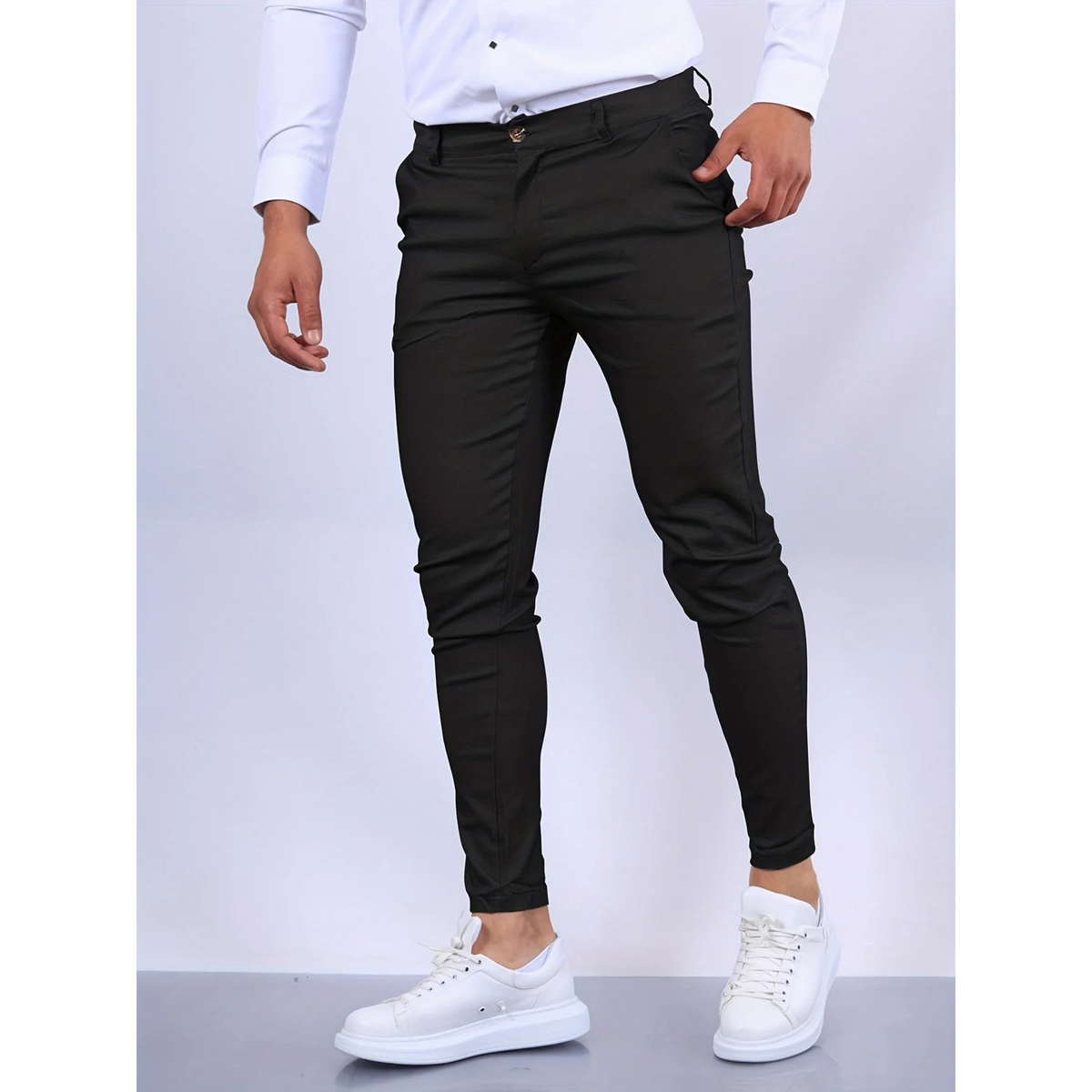 Pantalon slim business pour homme