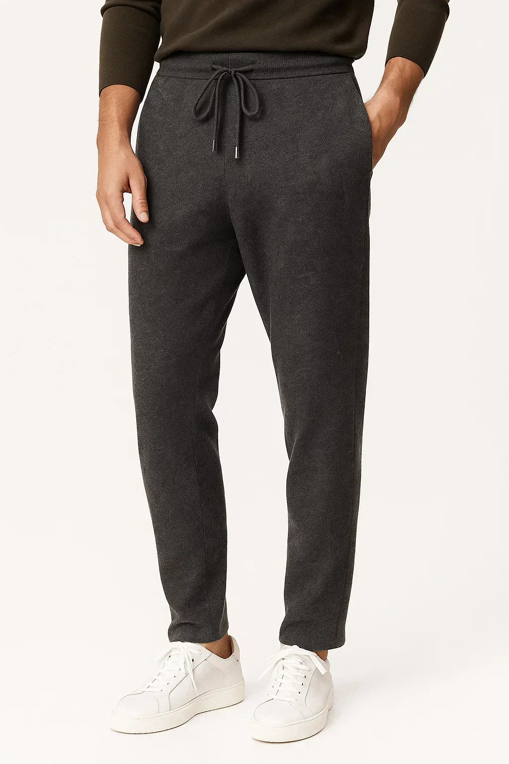 Pantalon tricoté en laine pour homme