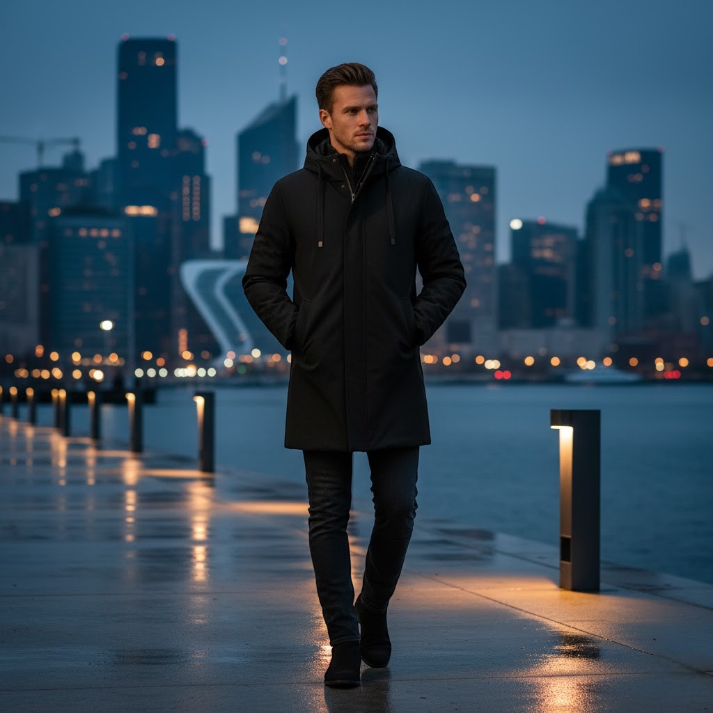 Parka homme capuche hiver