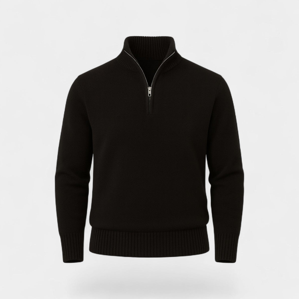 Pull homme quart zip maille