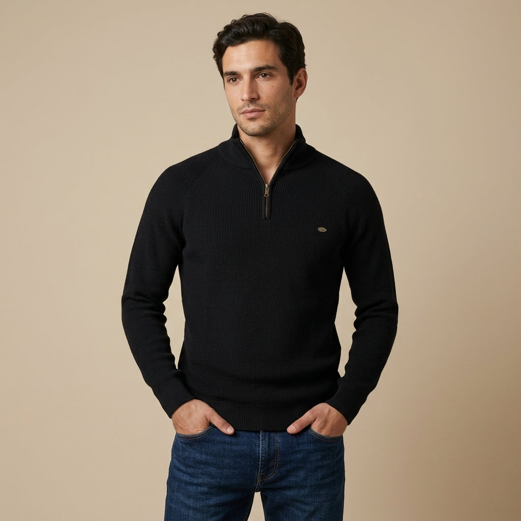 Pull hommes à demi-zip