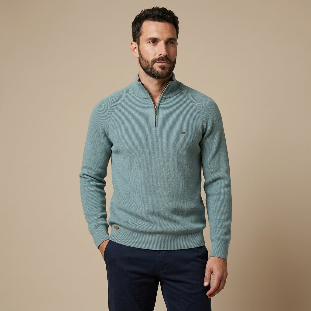 Pull hommes à demi-zip
