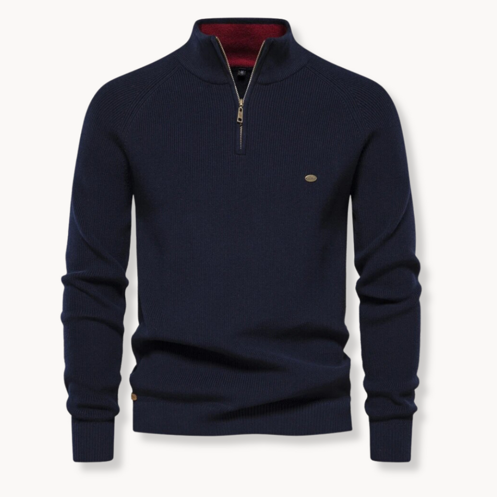 Pull hommes à demi-zip