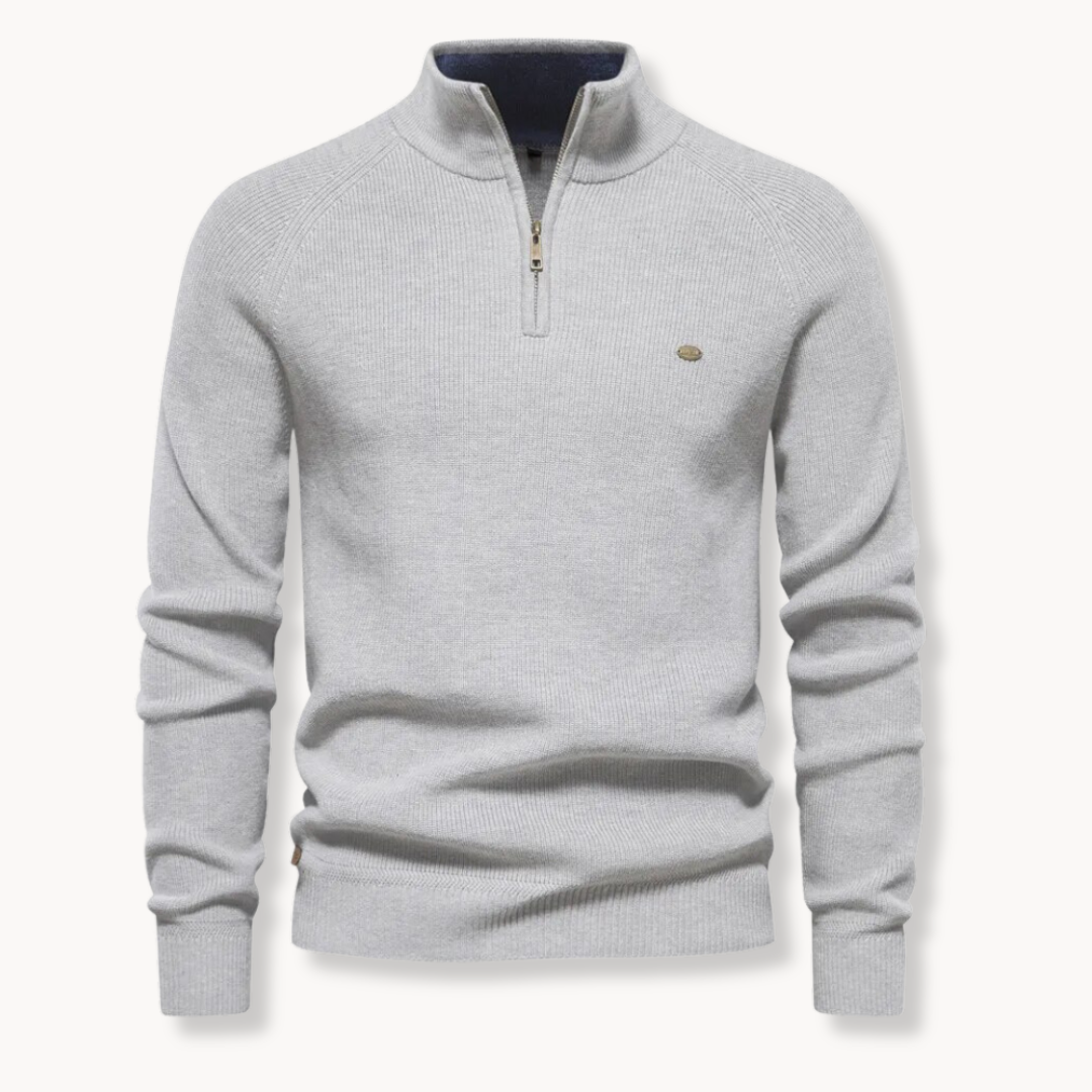 Pull hommes à demi-zip
