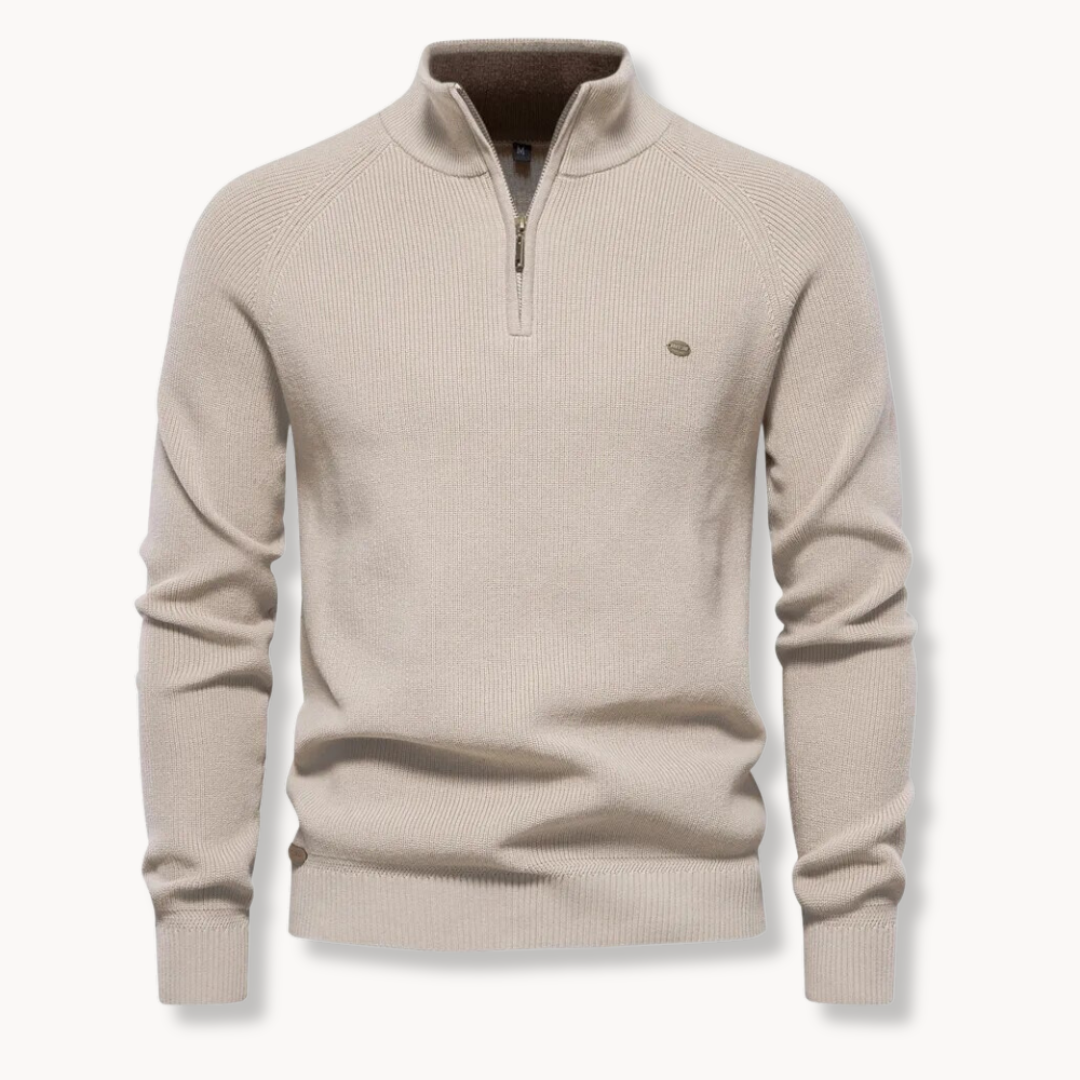 Pull hommes à demi-zip