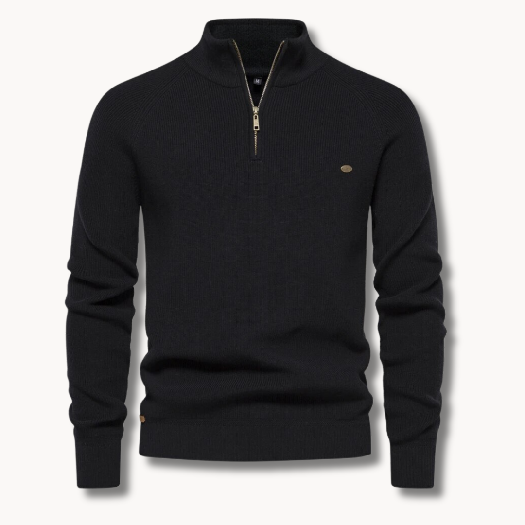 Pull hommes à demi-zip