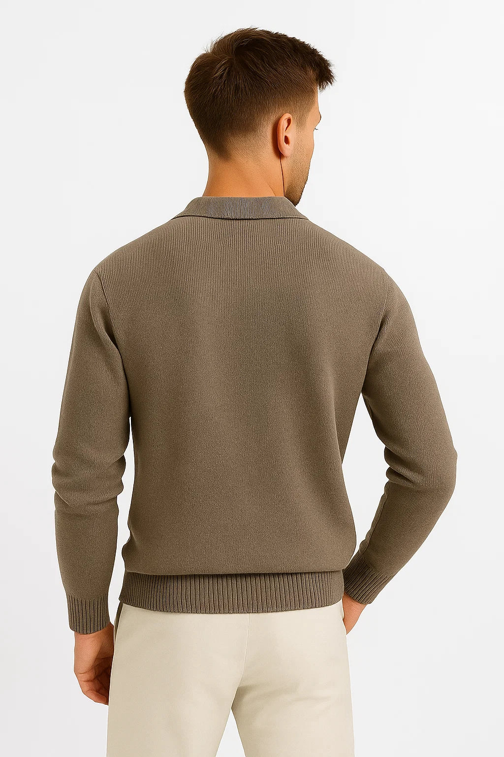 Pull polo tricot classique pour homme