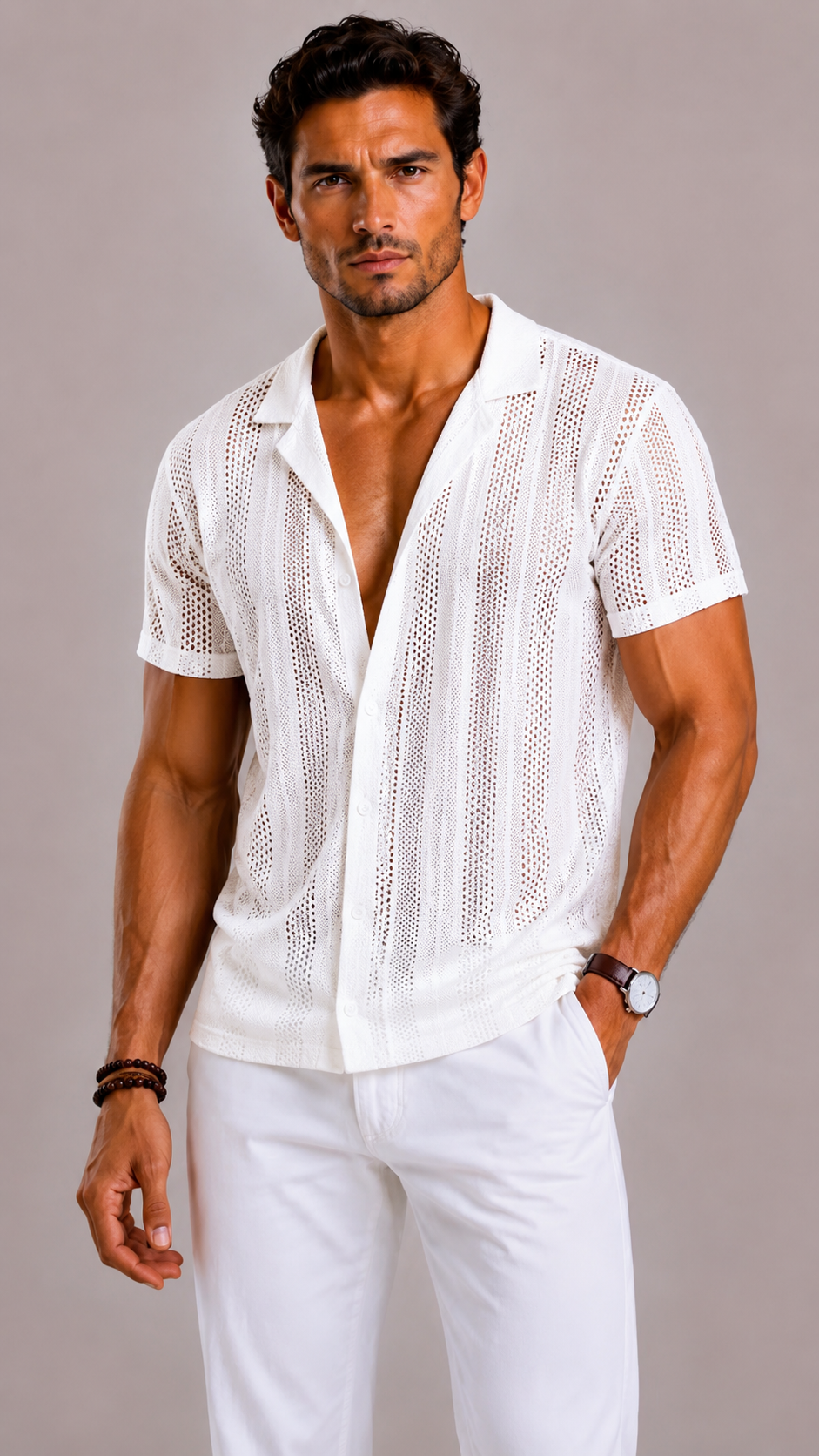 Shirt mesh pour hommes