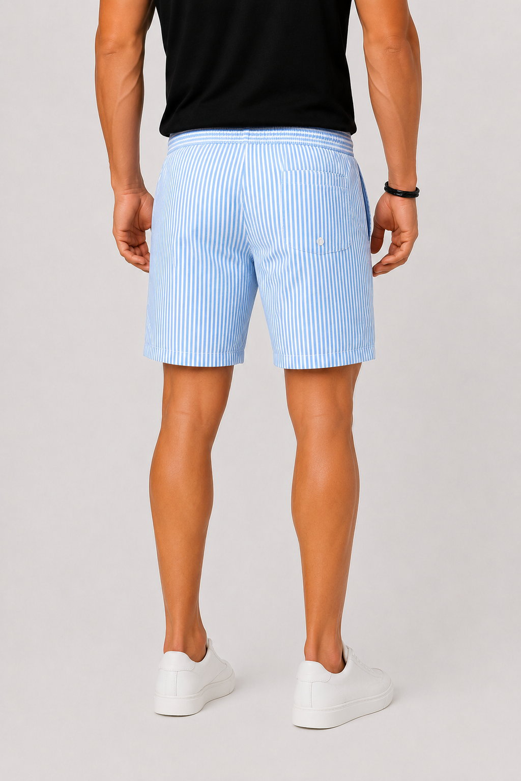 Short de bain rayé homme