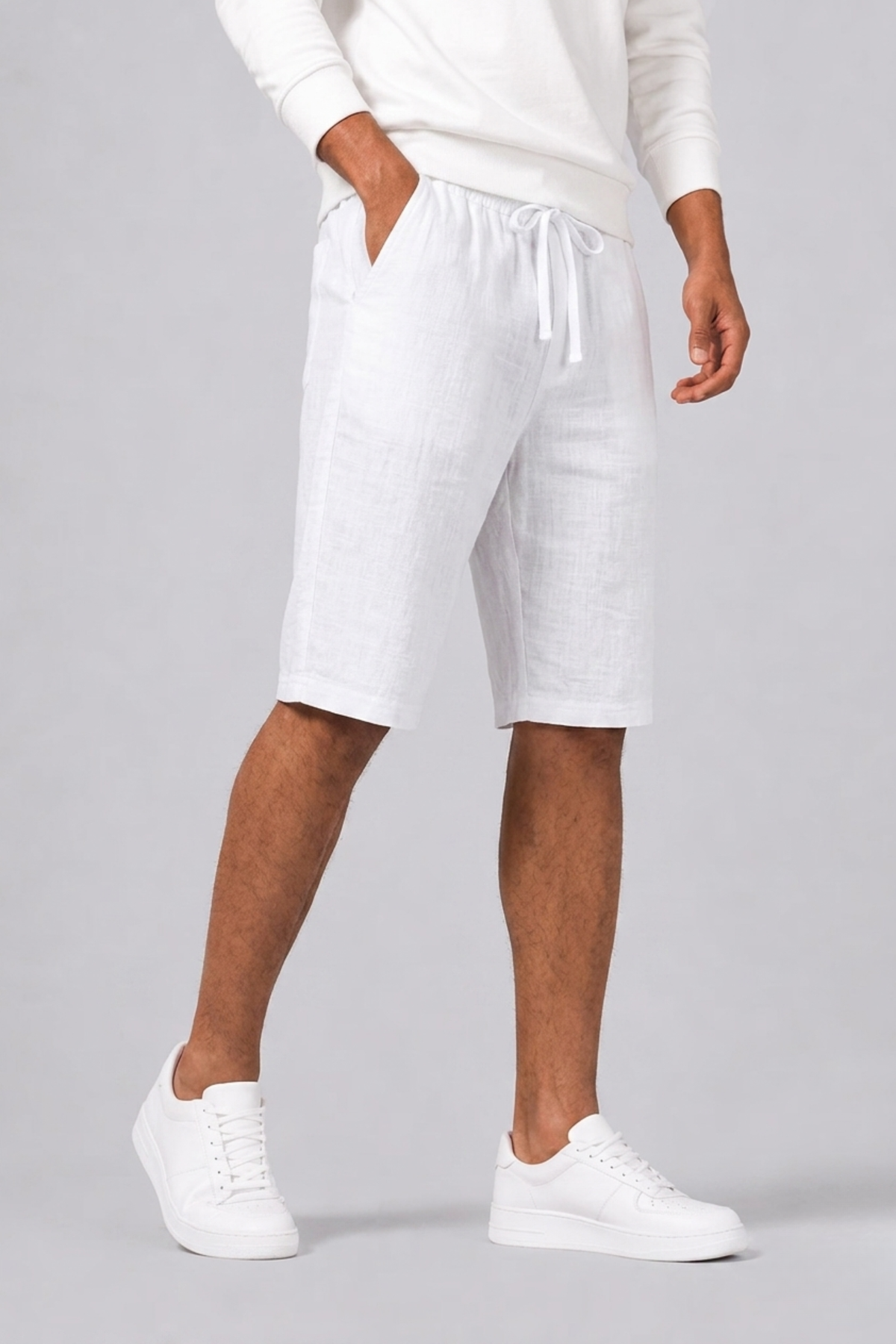 Short de plage avec cordon de serrage pour hommes