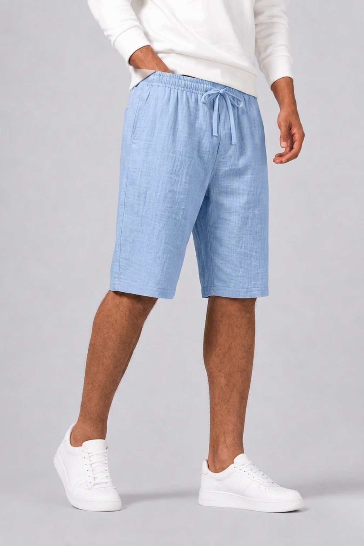 Short de plage avec cordon de serrage pour hommes