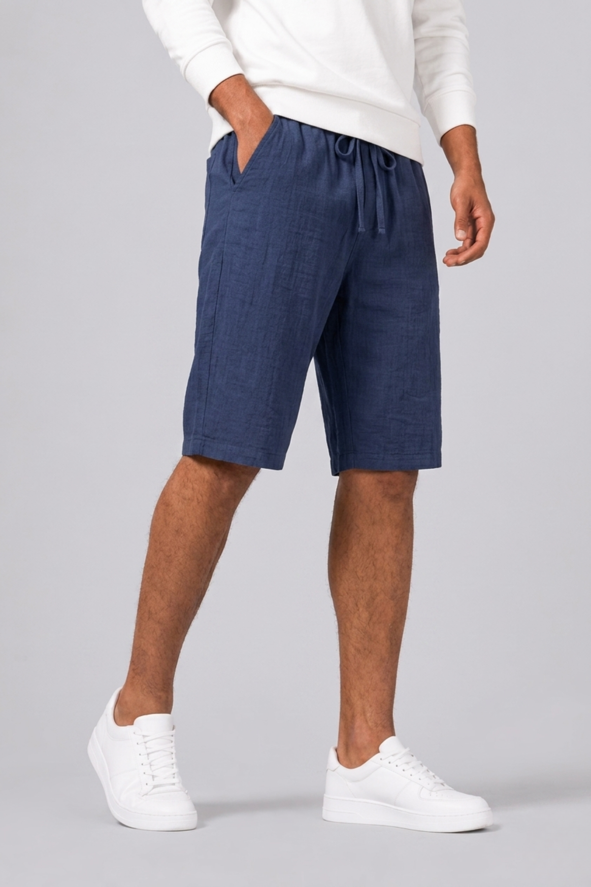 Short de plage avec cordon de serrage pour hommes