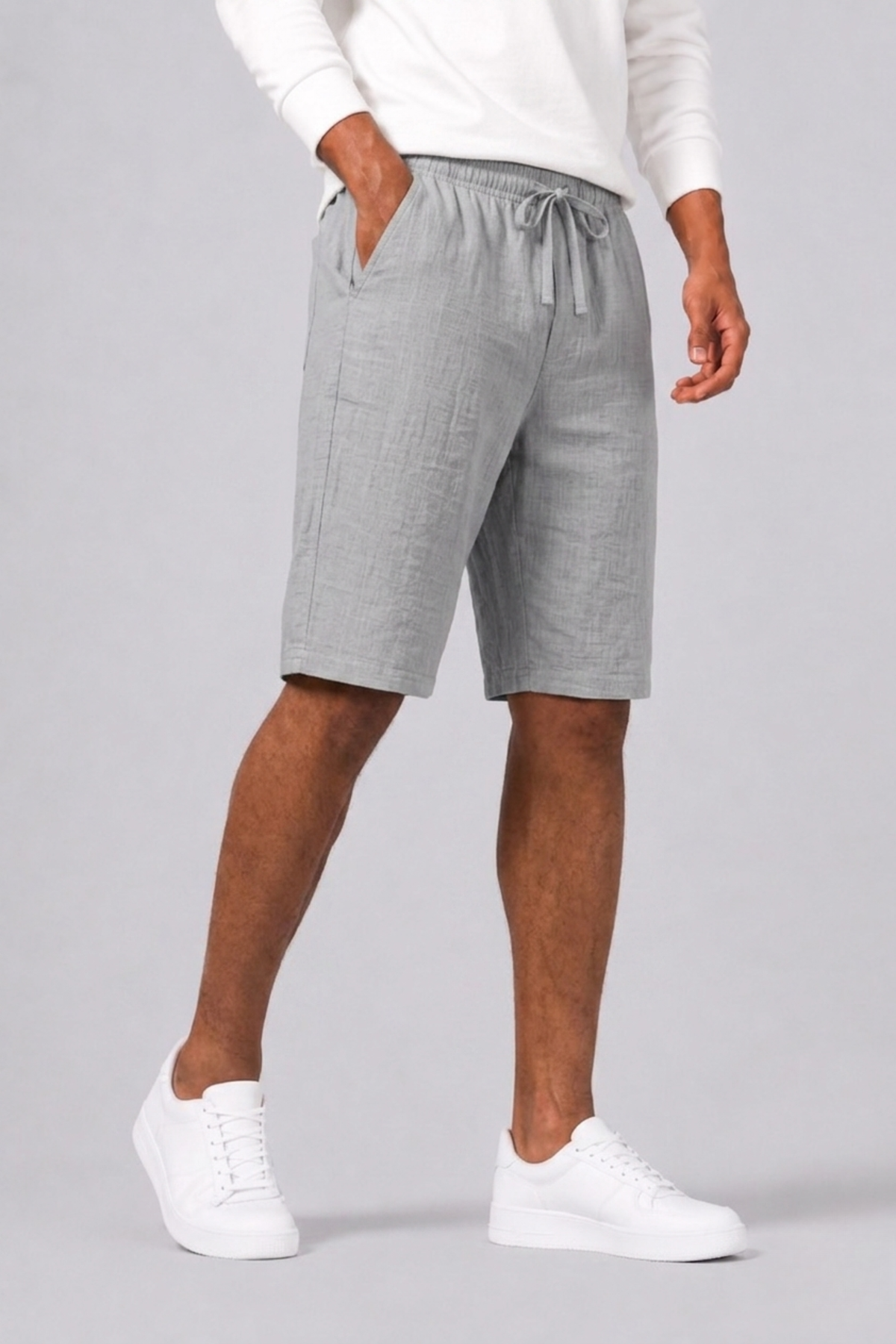 Short de plage avec cordon de serrage pour hommes