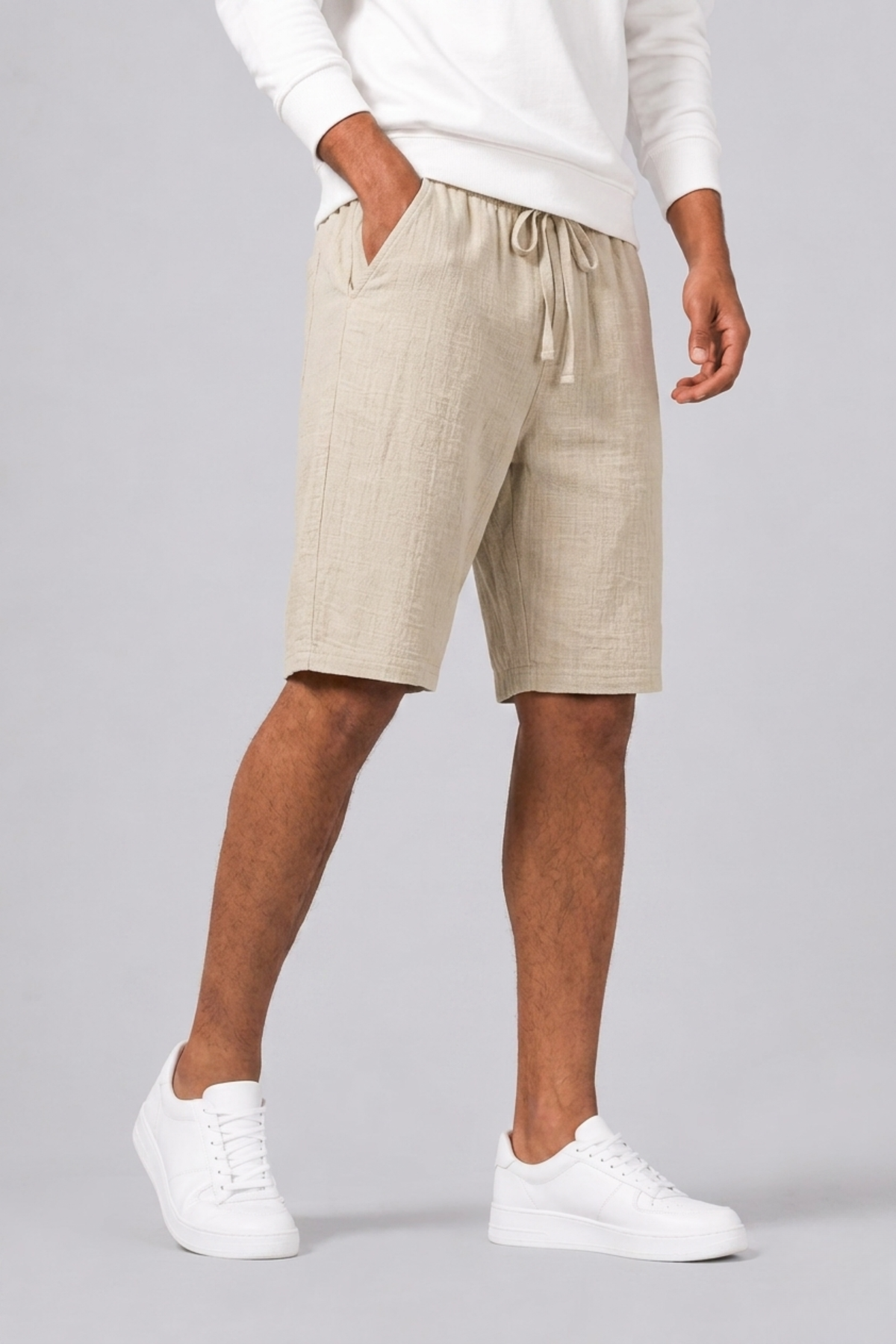 Short de plage avec cordon de serrage pour hommes