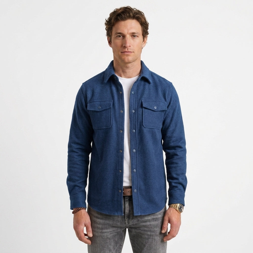Surchemise légère en mélange de coton pour hommes