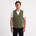 Surchemise utilitaire boutonnée en coton pour hommes