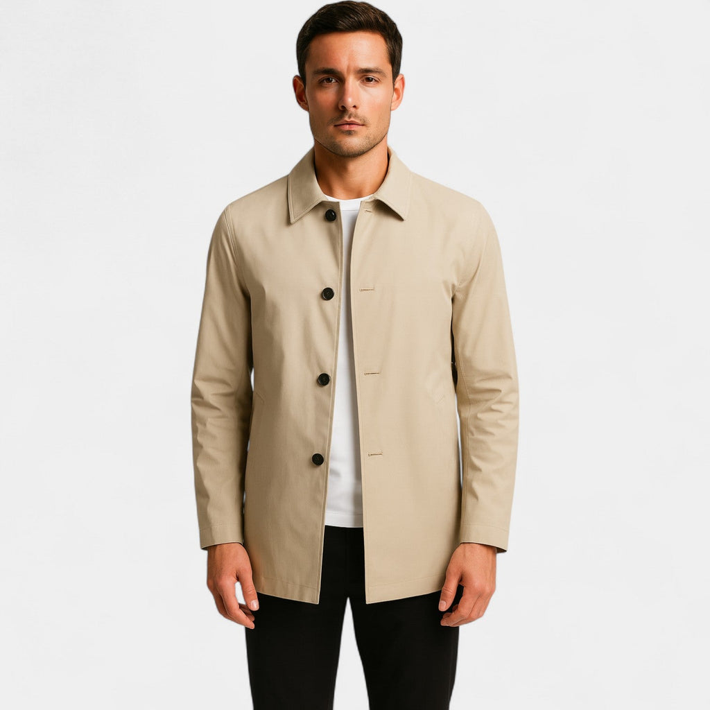 Trench coat homme mi-long