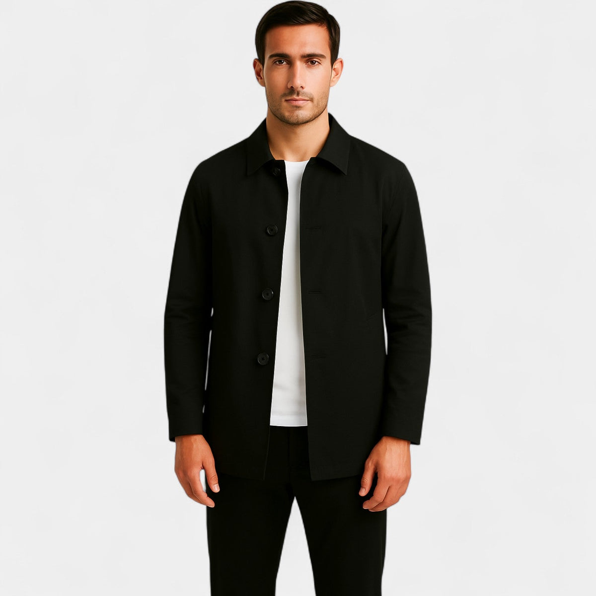Trench coat homme mi-long