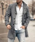 Trench col montant boutonné pour homme