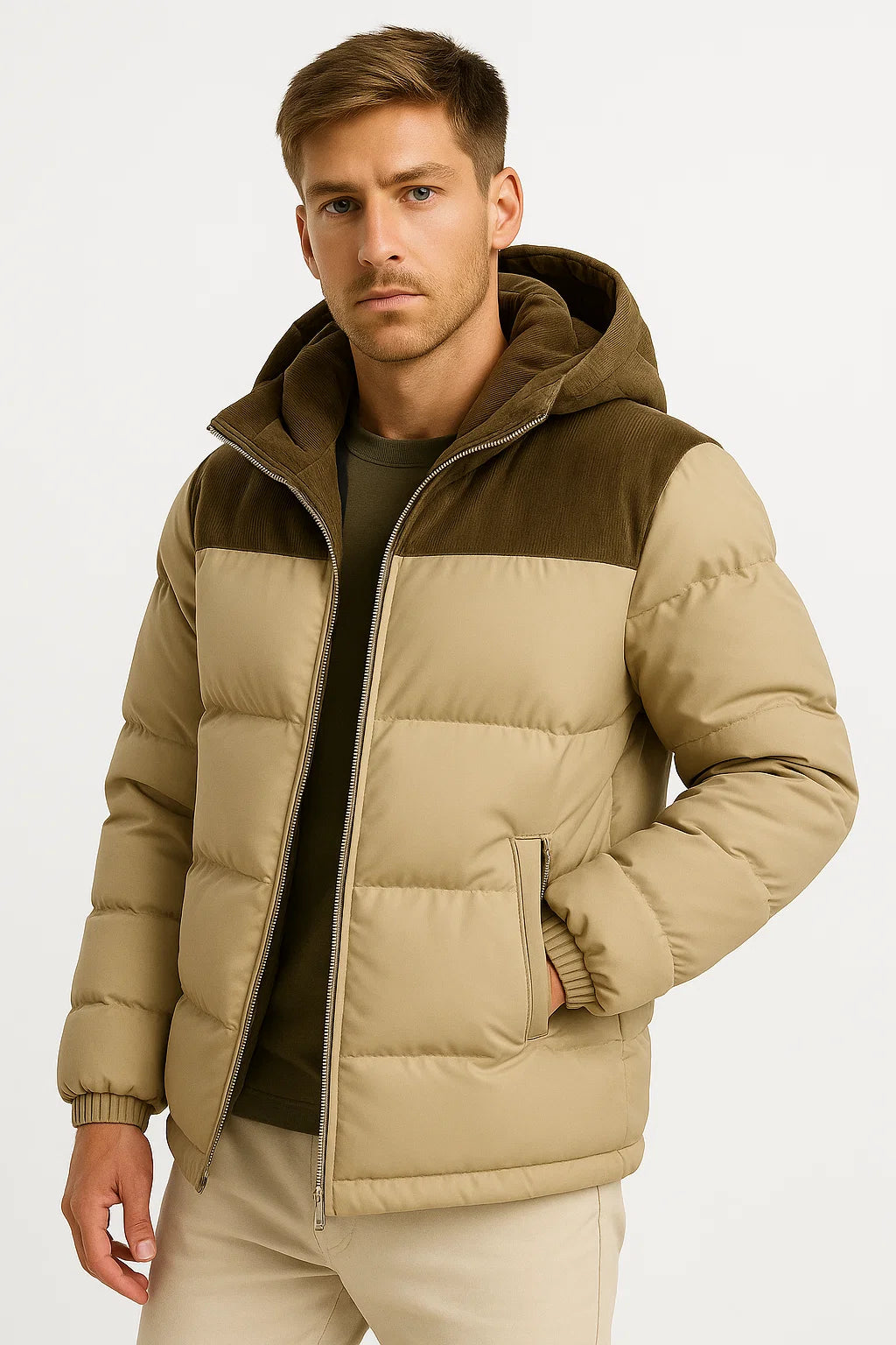 Veste puffer décontractée pour homme