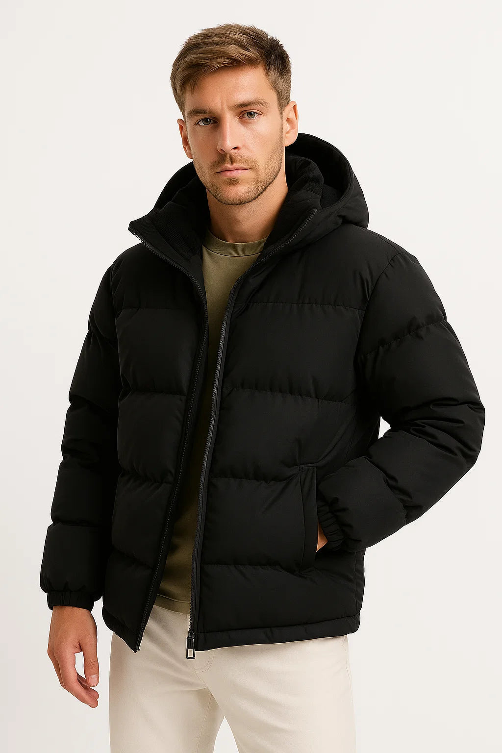 Veste puffer décontractée pour homme